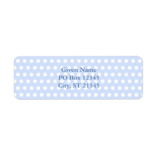 White Polka Dots on Baby Blue