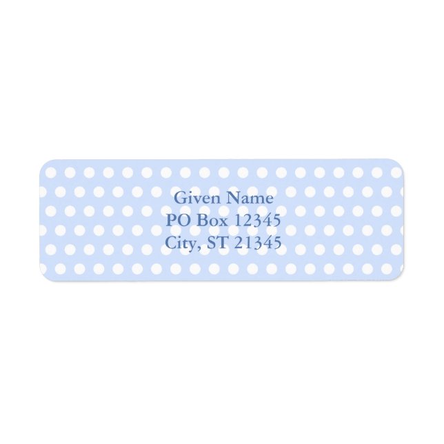White Polka Dots on Baby Blue (Front)