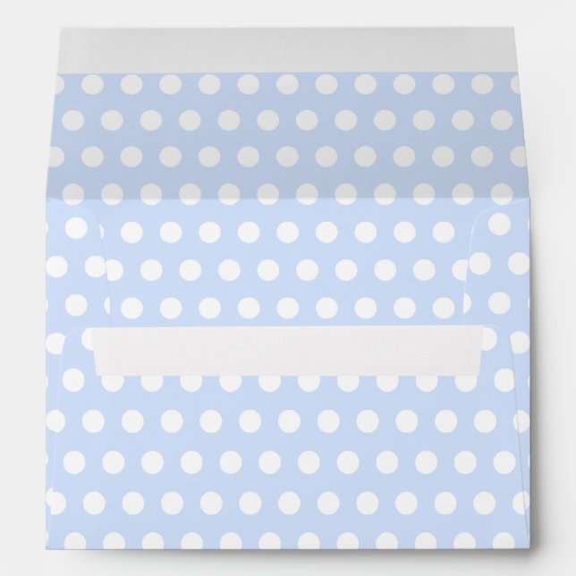 White Polka Dots on Baby Blue Envelopes (Back (Bottom))