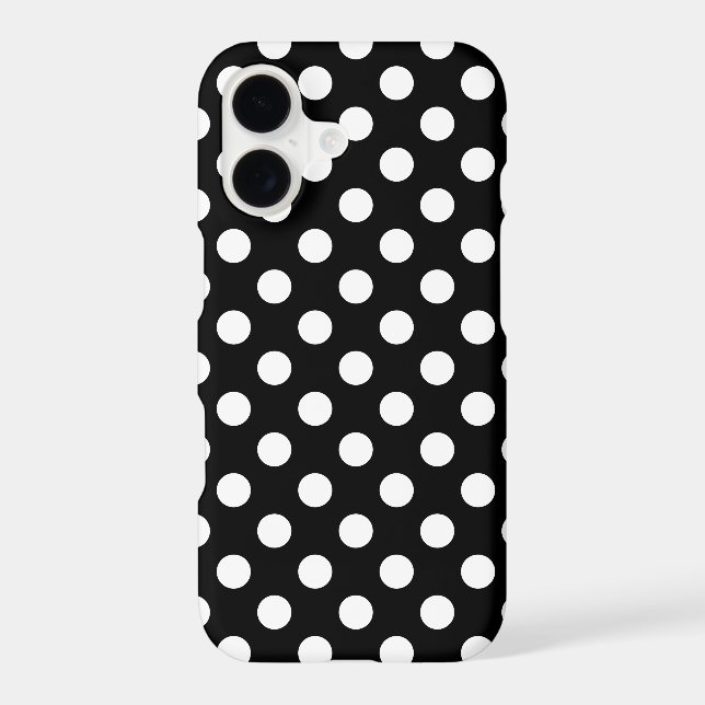 White polka dots on black (Back)