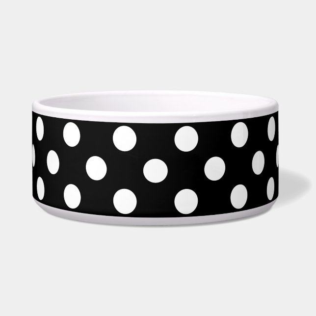 White Polka Dots on Black Background (Front)
