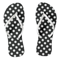 White polka dots on black