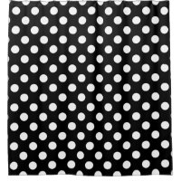 White polka dots on black