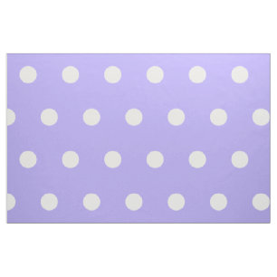 White Polka Dots on Blue Lilac Fabric
