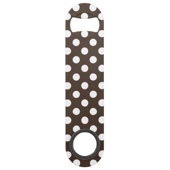 White polka dots on brown (Front)