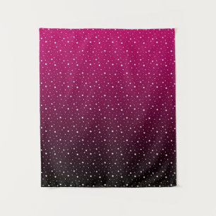 White polka dots on crimson and black gradient. tapestry