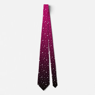 White polka dots on crimson and black gradient. tie