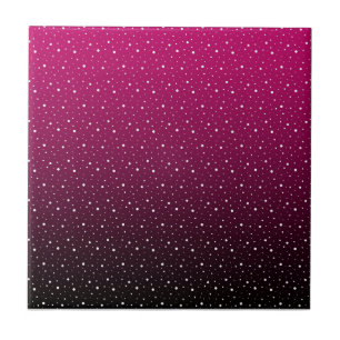 White polka dots on crimson and black gradient. tile