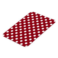 White Polka Dots on Crimson Red