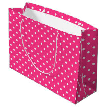White Polka Dots on Fuchsia colour