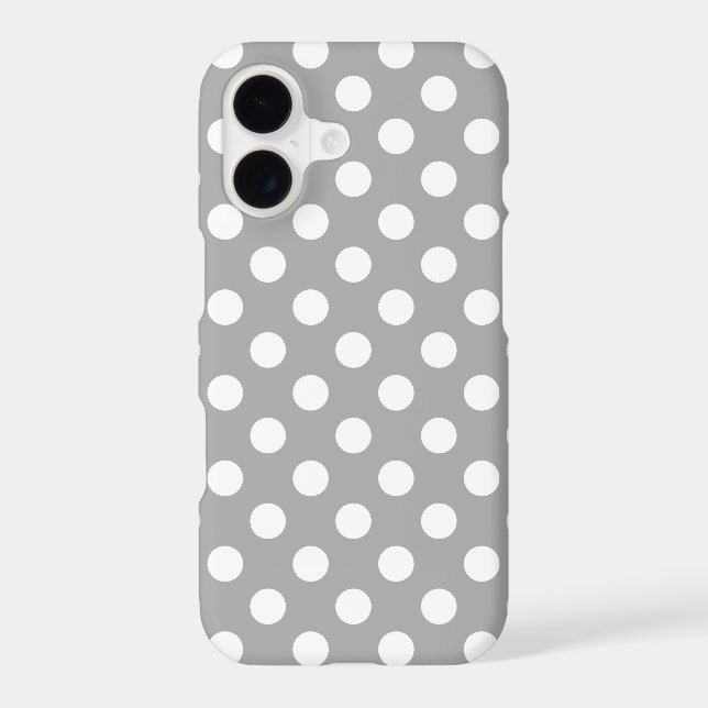 White polka dots on grey (Back)