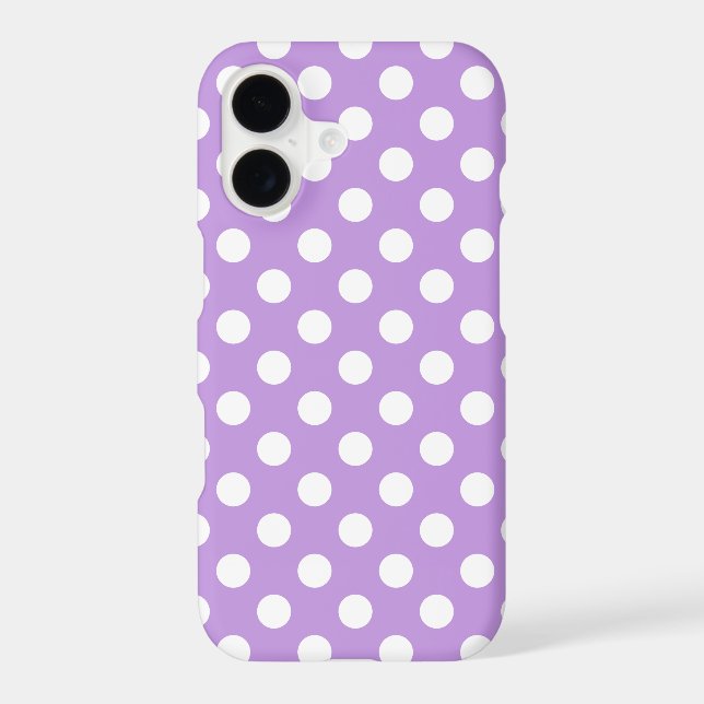 White polka dots on lilac (Back)