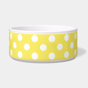 White Polka Dots on Maize Yellow Background