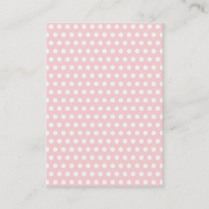White Polka Dots on Pale Pink Business Card