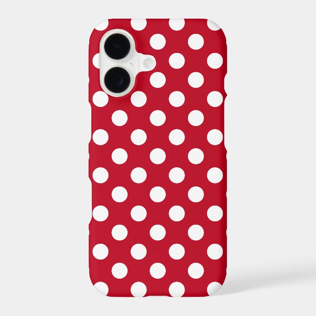 White polka dots on red (Back)