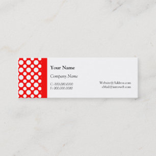 White Polka Dots on Red Business Cards