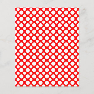 White Polka Dots on Red Custom Invitation Flyer