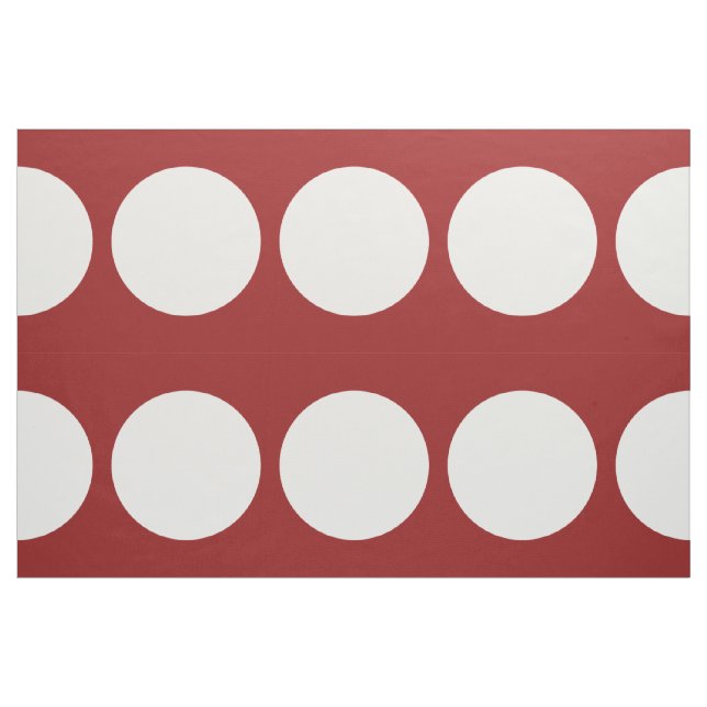 White Polka Dots on Red Fabric (Fat Quarter)