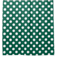 White polka dots on sage green