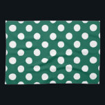 White polka dots on sage green tea towel<br><div class="desc">White polka dots on sage green</div>
