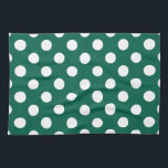 White polka dots on sage green tea towel<br><div class="desc">White polka dots on sage green</div>