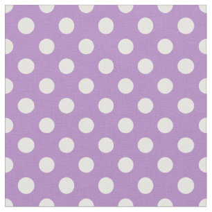 White Polka Dots on Thistle Purple Fabric