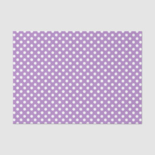 White Polka Dots on Thistle Purple Tissue Paper
