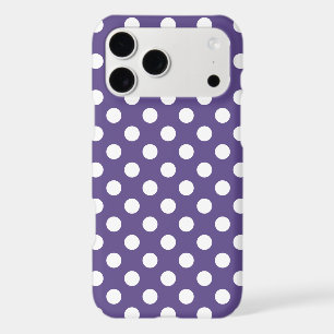 White polka dots on ultra violet