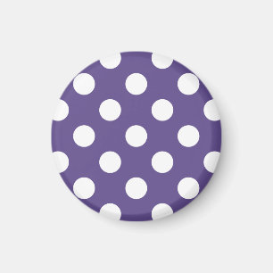 White polka dots on ultra violet magnet