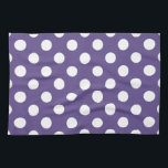 White polka dots on ultra violet tea towel<br><div class="desc">Pantone's color of the year for 2018 is ultra violet.</div>