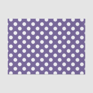 White polka dots on ultra violet tissue paper