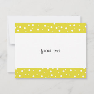 White Polka Dots on Yellow Invitation