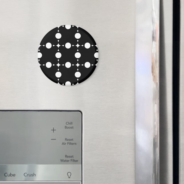 White Polka Dots, Polka Dot Pattern, Dots, Dotted Magnet (In Situ (Fridge))