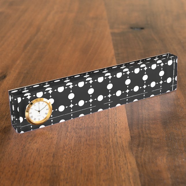 White Polka Dots, Polka Dot Pattern, Dots, Dotted Nameplate (Side)