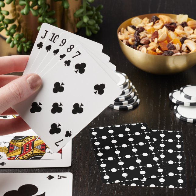 White Polka Dots, Polka Dot Pattern, Dots, Dotted Playing Cards (In Situ)