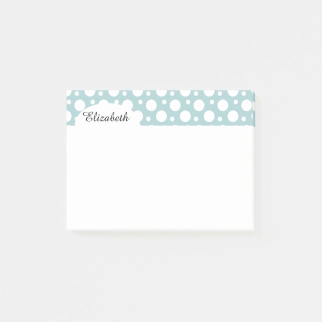 White Polka Dots Post-it Notes (Front)