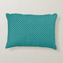 White polka dots teal background