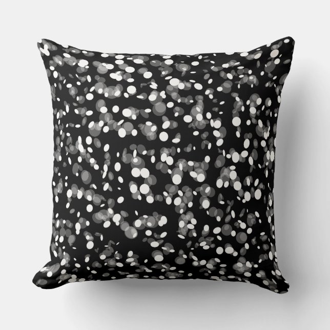 white polka dots Throw Pillow (Front)