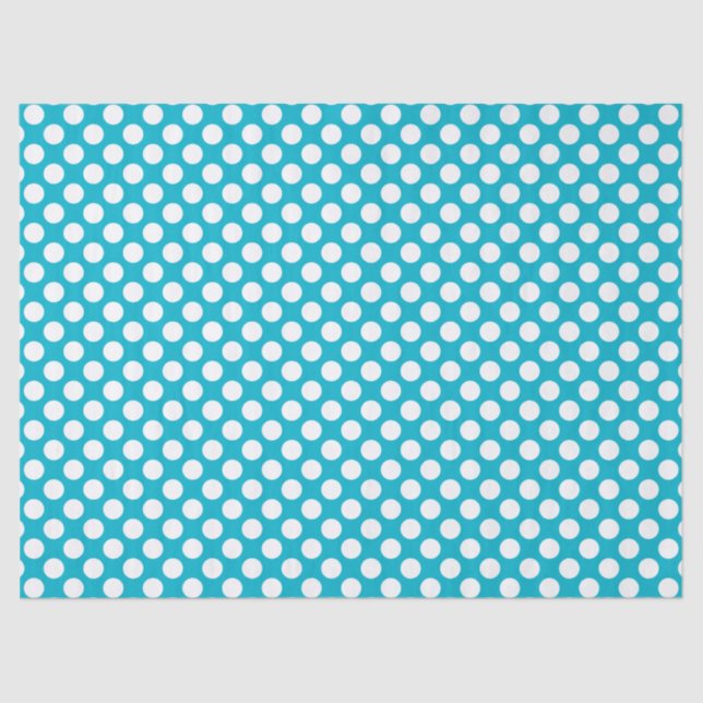 White PolkaDot-You Choose Background Colour Tissue Paper (Front)