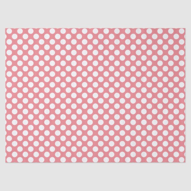White PolkaDot-You Choose Background Colour Tissue Paper (Front)