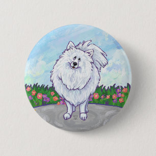 White Pomeranian Gifts & Accessories 6 Cm Round Badge