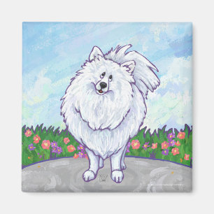 White Pomeranian Gifts & Accessories Magnet