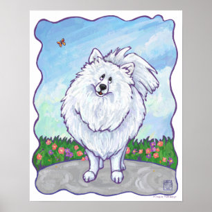 White Pomeranian Gifts & Accessories Poster