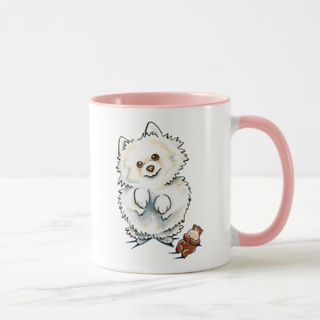 White Pomeranian Mug (Right)