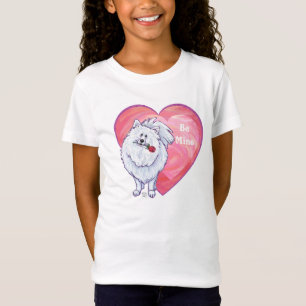 White Pomeranian Valentine's Day T-Shirt