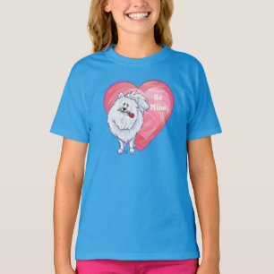 White Pomeranian Valentine's Day T-Shirt