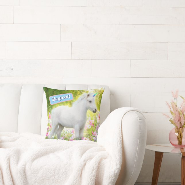 White Pony Unicorn Cushion (Couch)