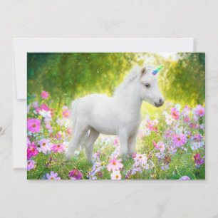 White Pony Unicorn Invitation