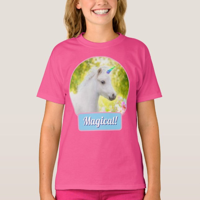 White Pony Unicorn T-Shirt (Front)