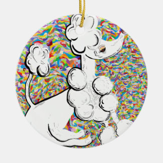 White Poodle Ceramic Tree Decoration